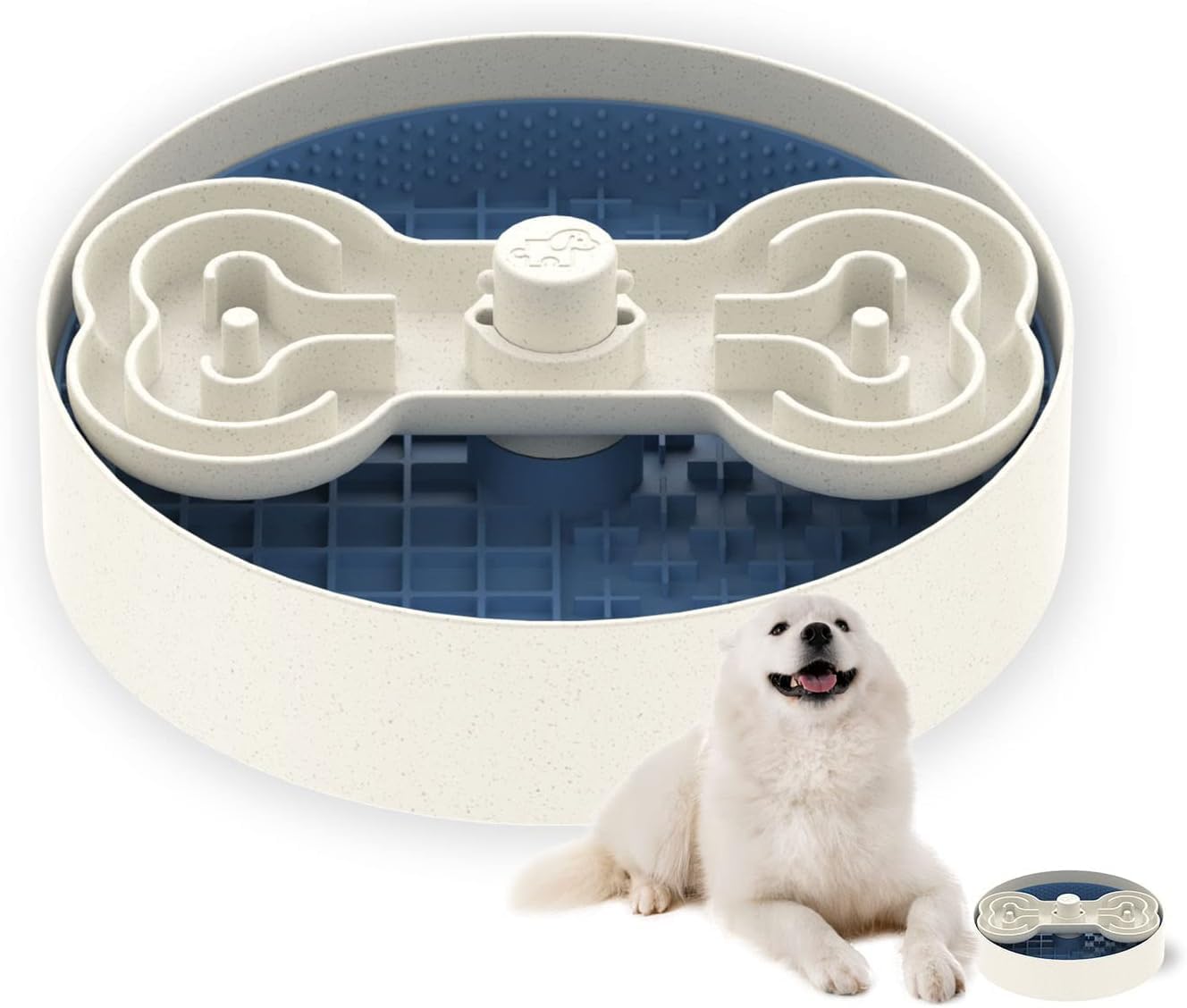 Puzzle Feeder Slow Feeder Dog Bowls, Dog Lick Bowls for Dogs, Slow Feeder for Dry, Wet, and Raw Food, Slow Feeder Dog Bowls for Large Breed,Blue