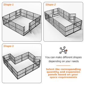 RYPetmia Dog Playpen 31.5" Height Puppy Pen,Heavy duty 31"- 63" Inch Extendable, Safe and Sturdy dog pens, Easy Assemble for Outdoor Indoor pet playpen