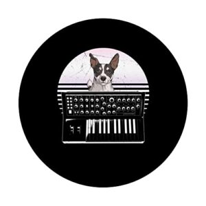 Jack Russell Terrier Dog Modular Synthesizer Keyboard PopSockets Swappable PopGrip