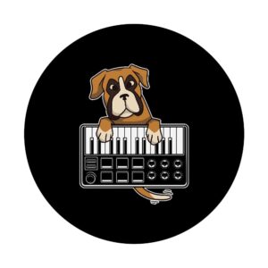 Modular Synthesizer Dog Techno Acid Keyboard Music PopSockets Swappable PopGrip