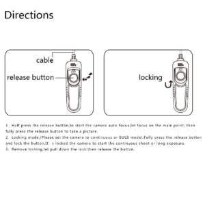 Pixel Wired Remote Shutter Release Control Compatible with Canon RS-60E3, PENTAX CS-205, CONTAX LA; fits Canon EOS 60D, 300D, 350D, 400D, 450D, 500D, 550D, 600D, 1000D, 1100D, Rebel XTi, Rebel 2000D