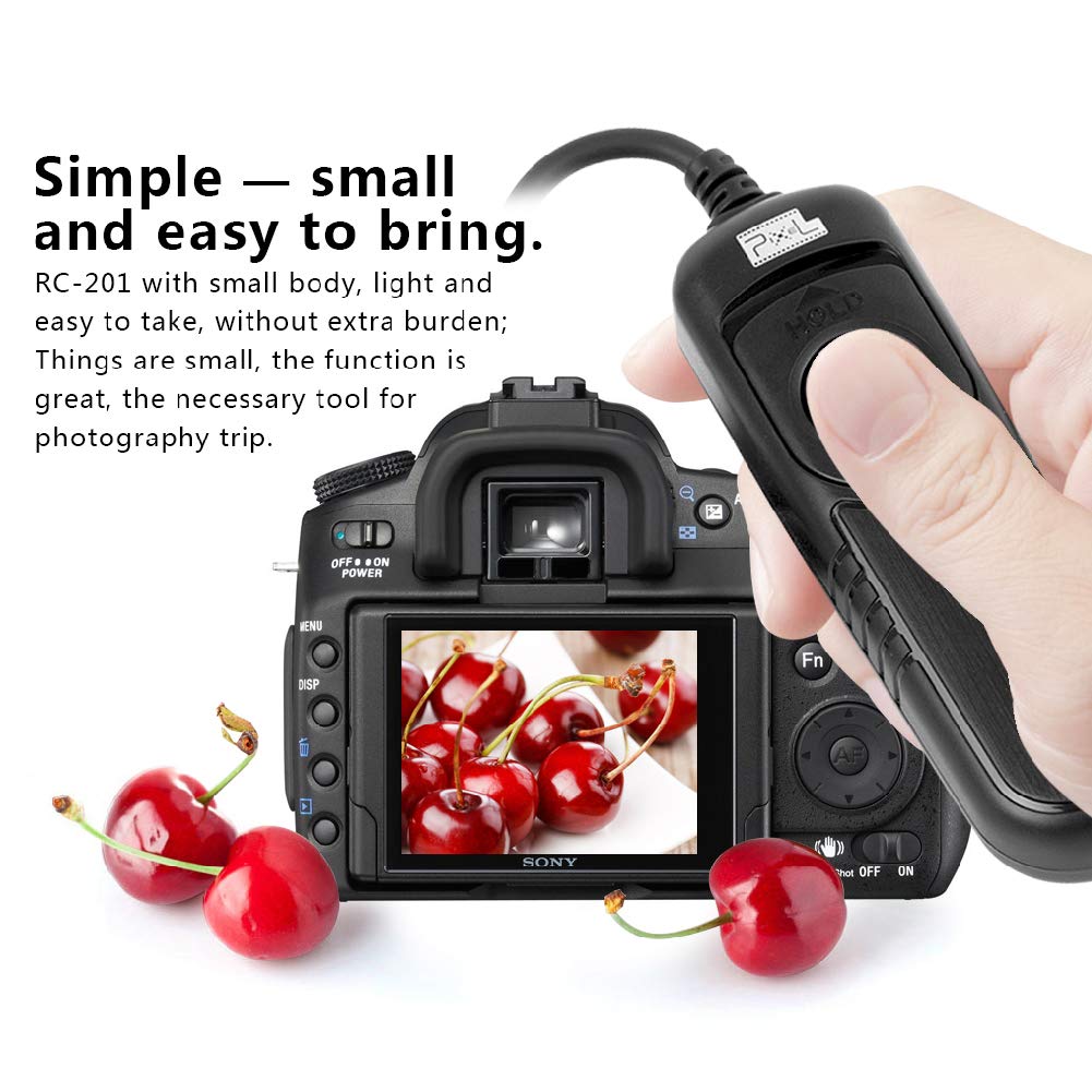 Pixel Wired Remote Shutter Release Control Compatible with Canon RS-60E3, PENTAX CS-205, CONTAX LA; fits Canon EOS 60D, 300D, 350D, 400D, 450D, 500D, 550D, 600D, 1000D, 1100D, Rebel XTi, Rebel 2000D