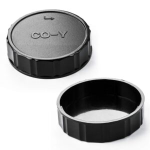 Body Cap and Lens Rear Cap Cover Replacement Set for CONTAX Yashica C/Y Mount Lens&Cameras,2 Sets