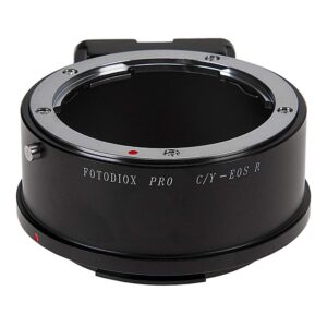 fotodiox pro lens mount adapter compatible with contax/yashica (cy) slr lenses to canon rf (eos-r) mount mirrorless camera bodies