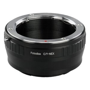 fotodiox lens mount adapter compatible with contax/yashica lenses to sony e-mount cameras