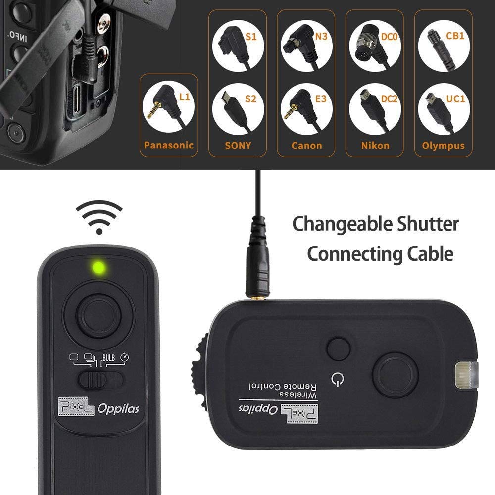 Pixel 2.4GHz Digital Wireless Remote Shutter Release oppilas E3 for Canon, Pentax, Samsung, Contax, Sigma and Hassleblad Cameras, Replaces Canon RS-60E3