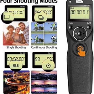 Pixel Remote Timer TW-283/E3 LCD Multi-Function Shutter Remote Release Timer Controller Adapter for Canon EOS DSLR Pentax Contax Cameras