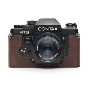 TP Original Handmade Genuine Real Leather Half Camera Case Bag Cover for Contax RTS RTS II RTS2 Coffee color