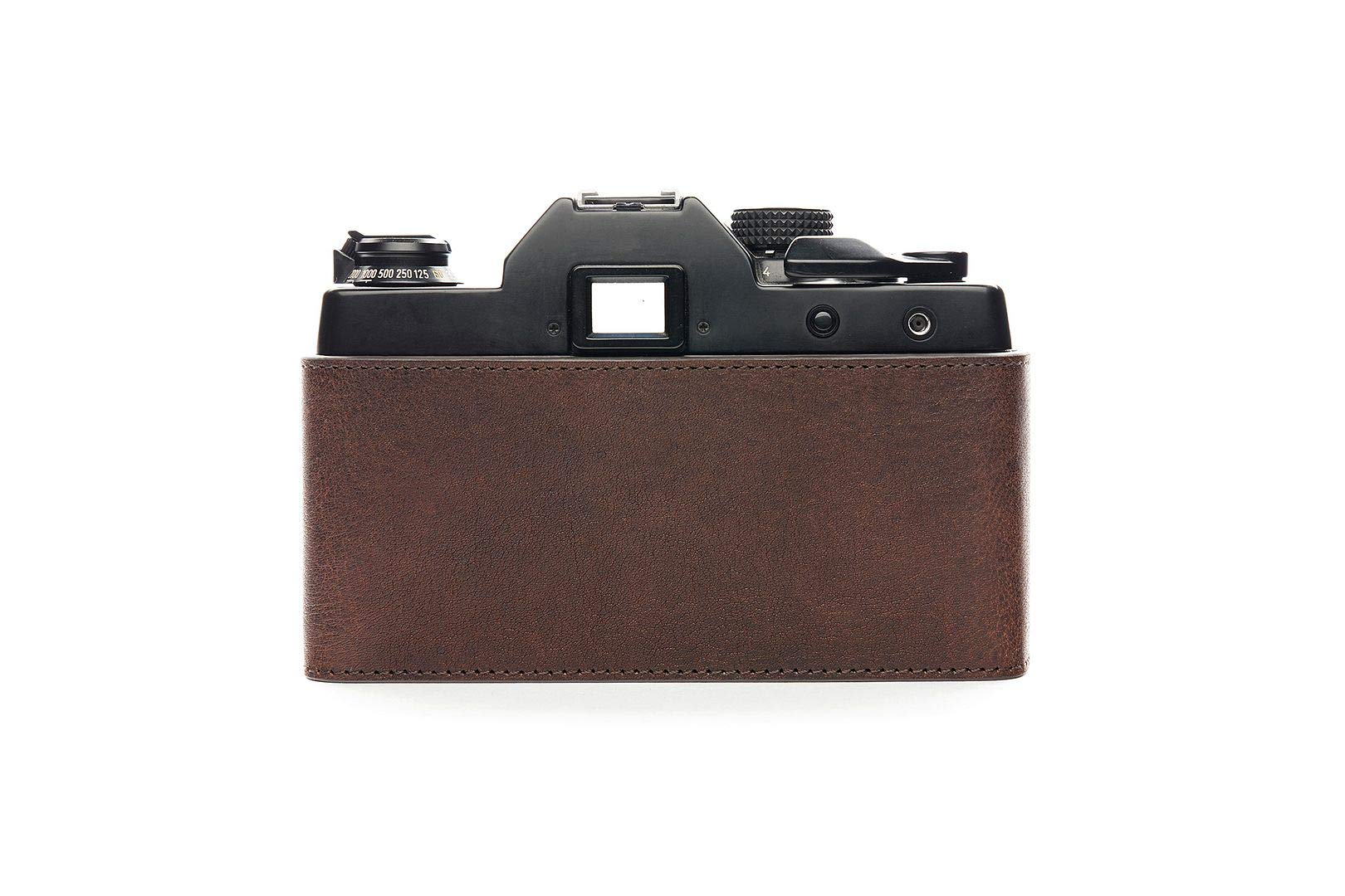 TP Original Handmade Genuine Real Leather Half Camera Case Bag Cover for Contax RTS RTS II RTS2 Coffee color