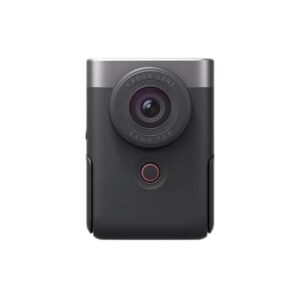 Canon PowerShot V10 Vlog Camera for Content Creators, 19mm Wide-Angle Lens, 1" CMOS sensor, 4K Video, Face-tracking, Built-in Microphone, Image Stabilization, Webcam, Live Streaming, Silver