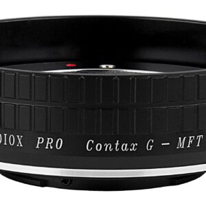 Fotodiox Pro Lens Mount Adapter, Contax G Lens to Micro Four Thirds (M4/3, MFT) Camera Body with Focus Control, for Olympus Pen E-P1 & Panasonic Lumix DMC-G1, DMC-GH1, DMC-GF1