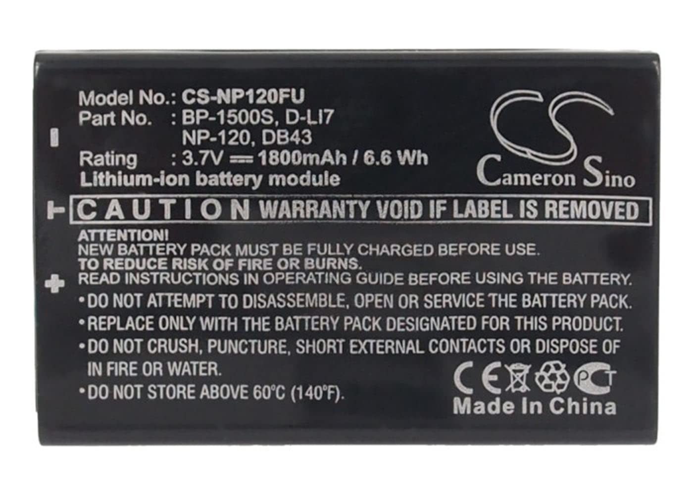 VINTRONS Replacement Battery for KYOCERA Contax Tvs Digital