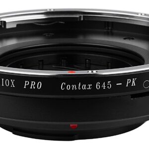 Fotodiox Pro Lens Mount Adapter with Built-in Aperture Control Iris, for Contax 645 lens to Pentax K-Mount (PK) DSLR Cameras