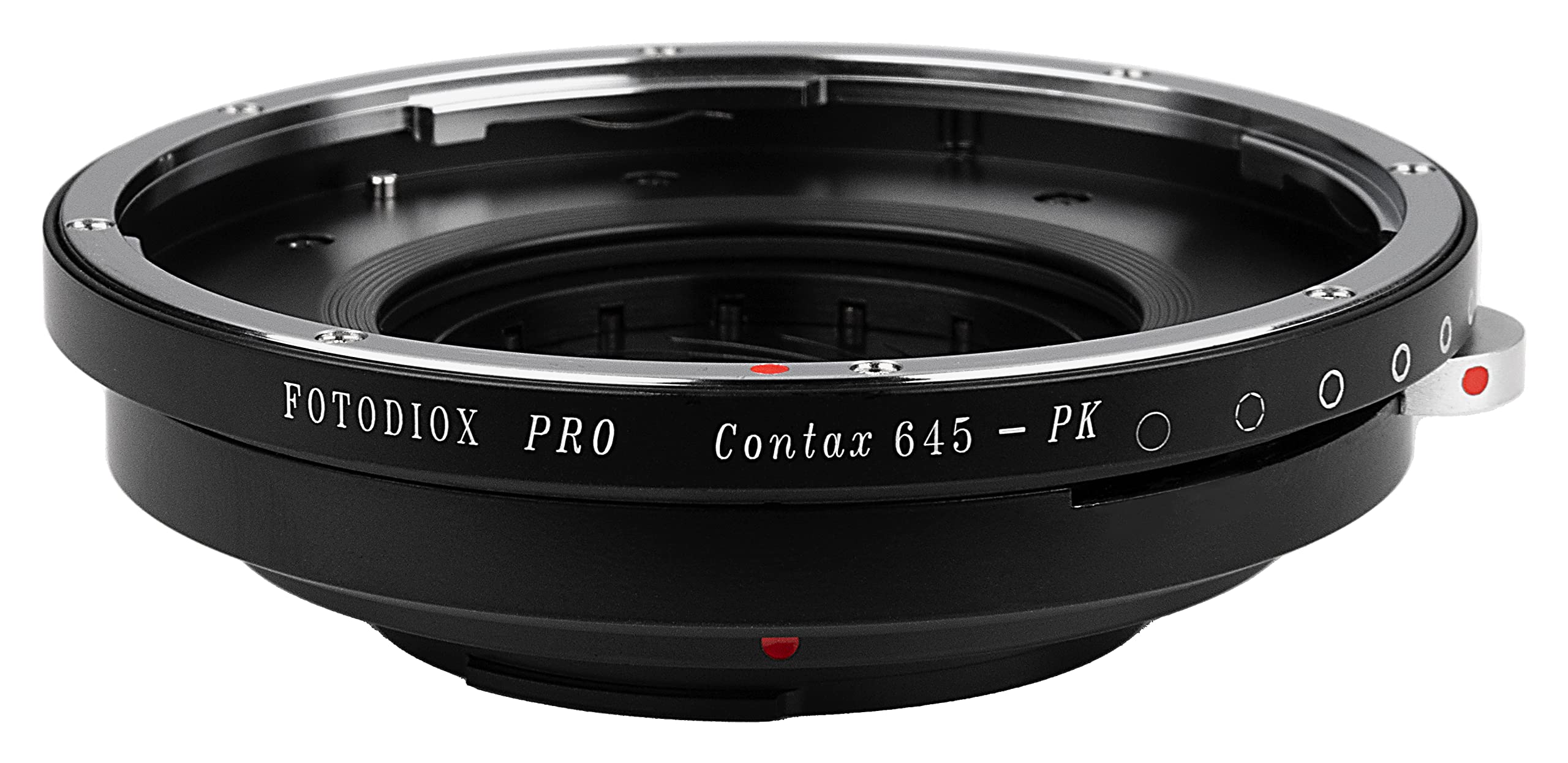 Fotodiox Pro Lens Mount Adapter with Built-in Aperture Control Iris, for Contax 645 lens to Pentax K-Mount (PK) DSLR Cameras