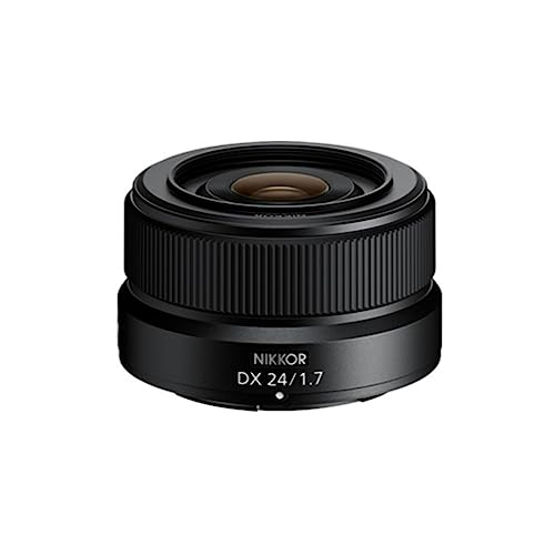 Nikon NIKKOR Z DX 24mm f/1.7 | Extra-large aperture wide-angle prime lens for APS-C size/DX format Z series mirrorless cameras | Nikon USA Model, Black