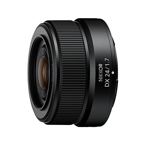 Nikon NIKKOR Z DX 24mm f/1.7 | Extra-large aperture wide-angle prime lens for APS-C size/DX format Z series mirrorless cameras | Nikon USA Model, Black