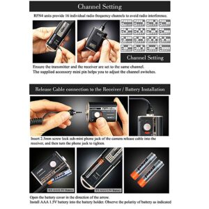 SMDV RFN4 RF-905 Wireless Remote Shutter Release for Canon, Olympus, Fuji, Samsung, Sigma, Pentax, Contax and Hasselblad - Transmitter and Receiver