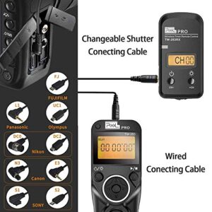 Wireless Shutter Release for Canon, Pixel TW-283 E3/N3 Wireless Remote Control Timer Shutter Release Cable for Canon EOS R EOS R5 R6 R3 1300D 1100D760D 70D 80D 90D 5D IV III 1D 6D 7D fujifilm GFX50R