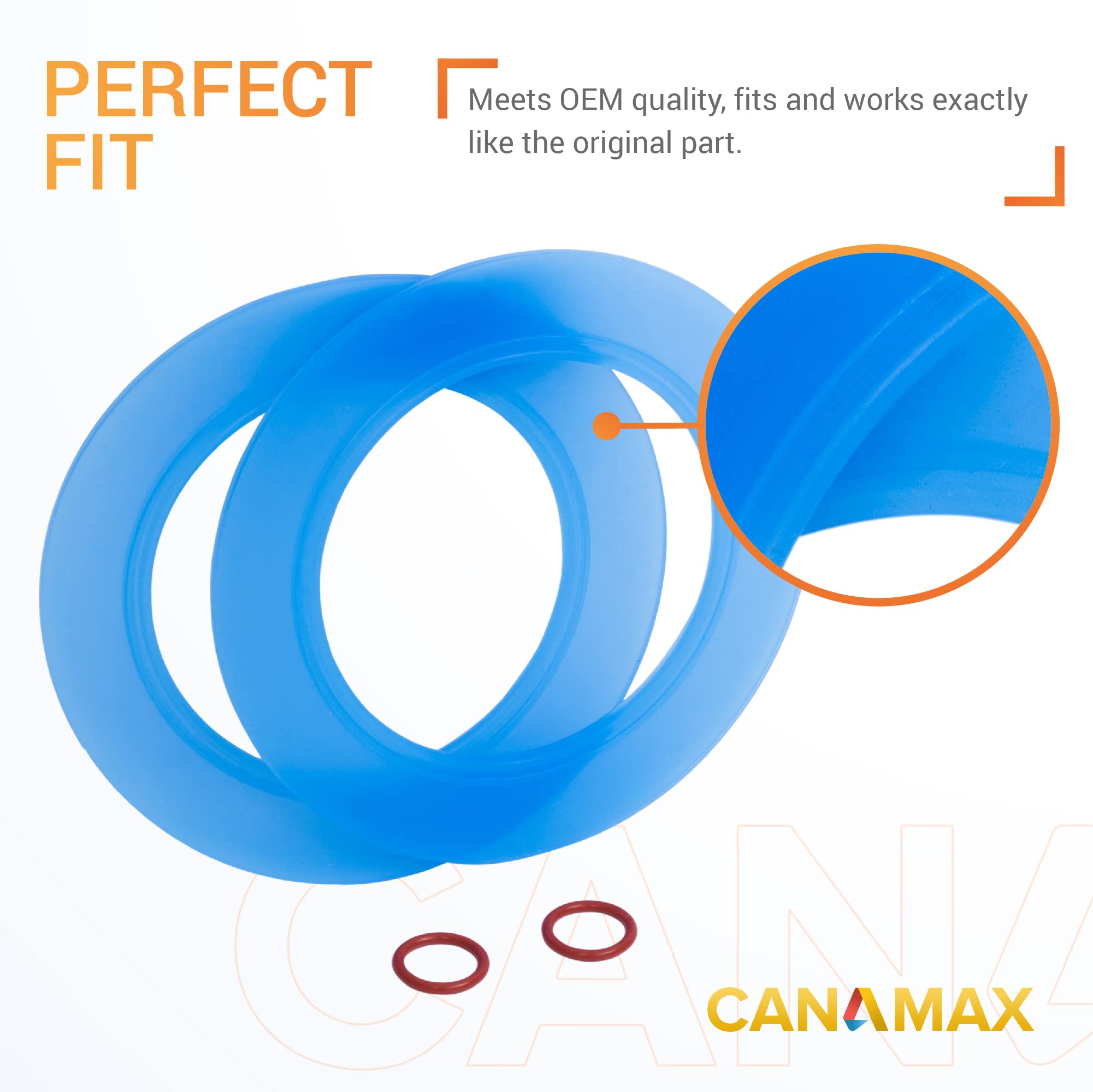 Canamax 7301111-0070A Flush Valve Seal Kit Premium Replacement Part - Exact Fit For American Standard Champion & Eljer Titan Toilets - Replaces 012611410444 - PACK OF 6