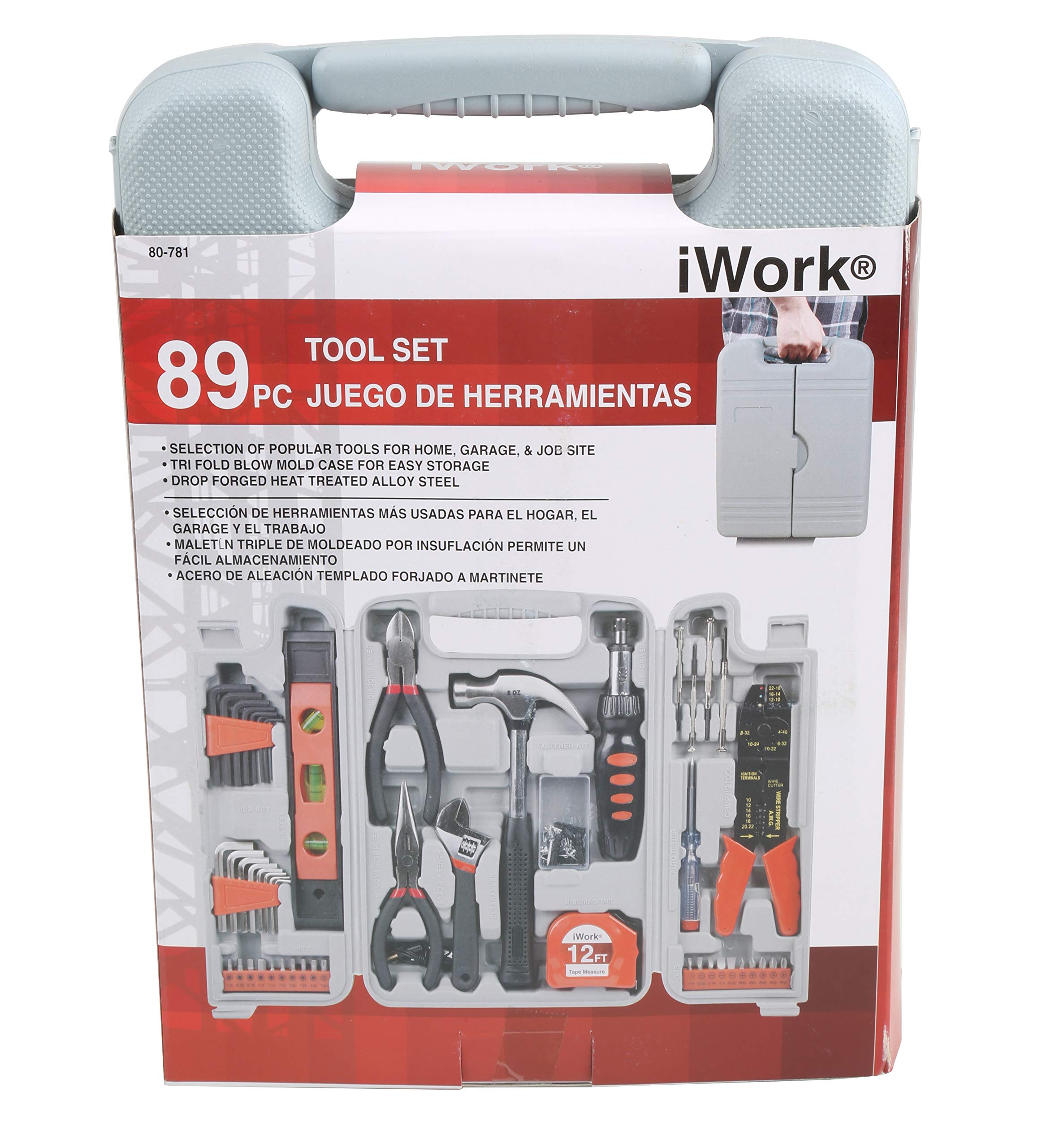 Olympia Tools iWork DIY Homeowner's Tool Set, 80-781, 89 Pieces