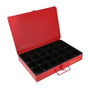 Olympia Tools 90-806 4-Drawer Hardware Organizer includes 2500-pieces Small Hardware, black/red