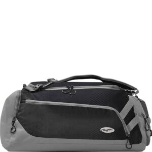 olympia u.s.a. blitz 22" convertible gym duffel w/backpack straps duffel bag, black+gray