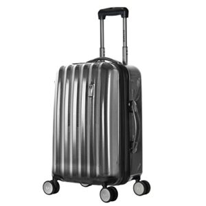 olympia u.s.a. luggage titan 21 inch expandable carry-on hardside spinner, black, one size