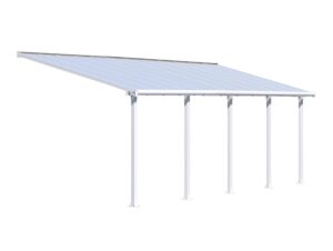 palram - canopia olympia 10' x 24' patio cover - white/white