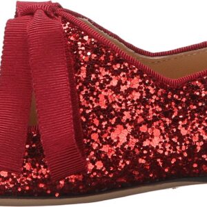 charlotte olympia Girl's Incy Olivia Little Kid, Red Glitter Fabric, 26 (US 9 Toddler) M