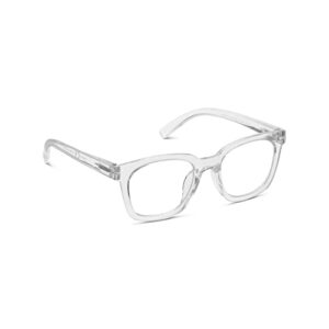 Peepers by PeeperSpecs Women's to The Max Square Blue Light Blocking Reading Glasses, Clear, 49 + 2.25