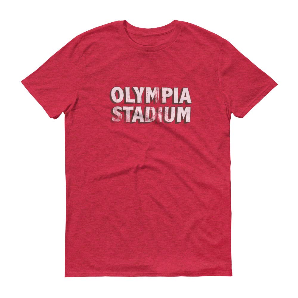 Bygone Brand Olympia Stadium Short-Sleeve T-Shirt - Detroit Retro Tees Red XL