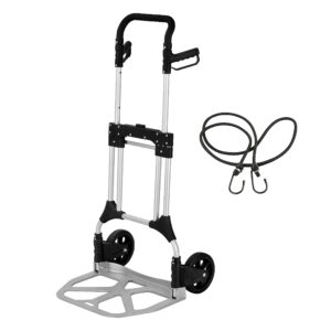 olympia tools 440 lb folding hand truck and dolly with telescoping handle and bungee cord for moving