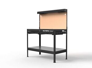 olympia tools multipurpose workbench with light, 87-883-917 , black