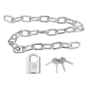 bike chain lock, cannot be cut with bolt cutters or hand tools, premium case-hardened security chain for motorcycles, bike, generator, gates,outdoor furniture