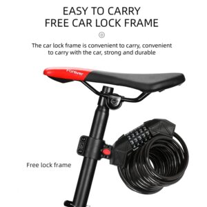 Aidoclip Heavy Duty Cable Lock - Anti Theft Bicycle and Waterproof Chain Lock for Versatile Use