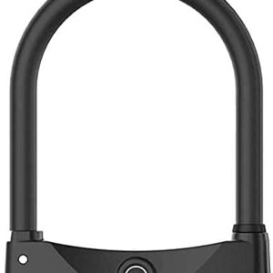 Bike Lock, Fingerprint Lock, USB Charging, IP67 Waterproof，100 Fingerprints, Unlock Time 0.5 Seconds, Safety, for Bicycle Outdoors(Color:Black;Size:Large)