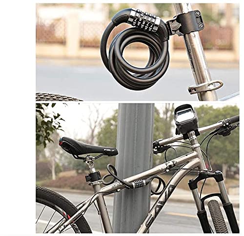 Bicycle Lock, Anti-Theft Mountain Bike Combination Lock, Portable Bicycle Riding Accessories for Bicycles, Motorcycles, Gates(Size:1.8m)