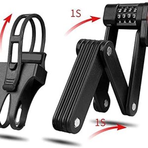 2 Pieces of Bicycle Code Lock, Tram Lock, Mountain Bike Portable Folding Lock, Portable Hinged Bicycle Lock