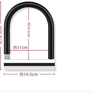 Bicycle Lock U-Shaped Lock Anti-Theft Lock Crescent Lock Core, Anti-Hydraulic Shear, Suitable for Motorcycle/Bike