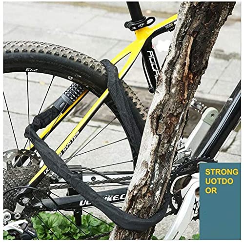 Bicycle Lock, Mountain Bike 5-Digit Combination Lock, Anti-Theft Lock, Chain Lock, Suitable for Electric Motorcycles, Gates(Size:120cm)