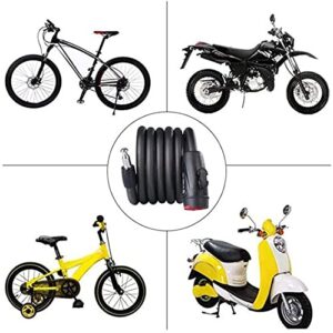 Bicycle Lock, 120/180Cm, with Key Cable Lock, Suitable for Bicycle Tricycle Scooter Lock, Anti-Theft Mountain Bike Lock(Size:180cm)