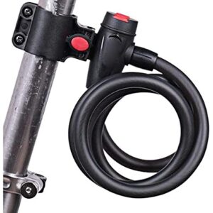 Bicycle Lock, 120/180Cm, with Key Cable Lock, Suitable for Bicycle Tricycle Scooter Lock, Anti-Theft Mountain Bike Lock(Size:180cm)