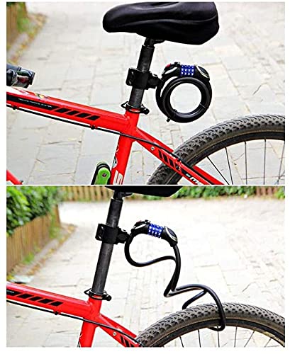 Bicycle Lock, with LED Night Light Lighting, Combination Lock, Mountain Bike Steel Cable Lock, 120cm / 12mm