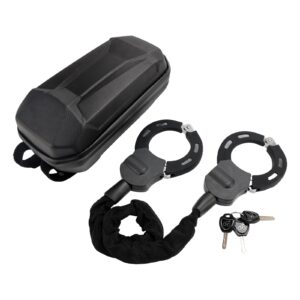 Areyourshop Motorcycle Bike Electric Scooter Lock with Key 60cm Chain Lock Anti Theft W/Bag