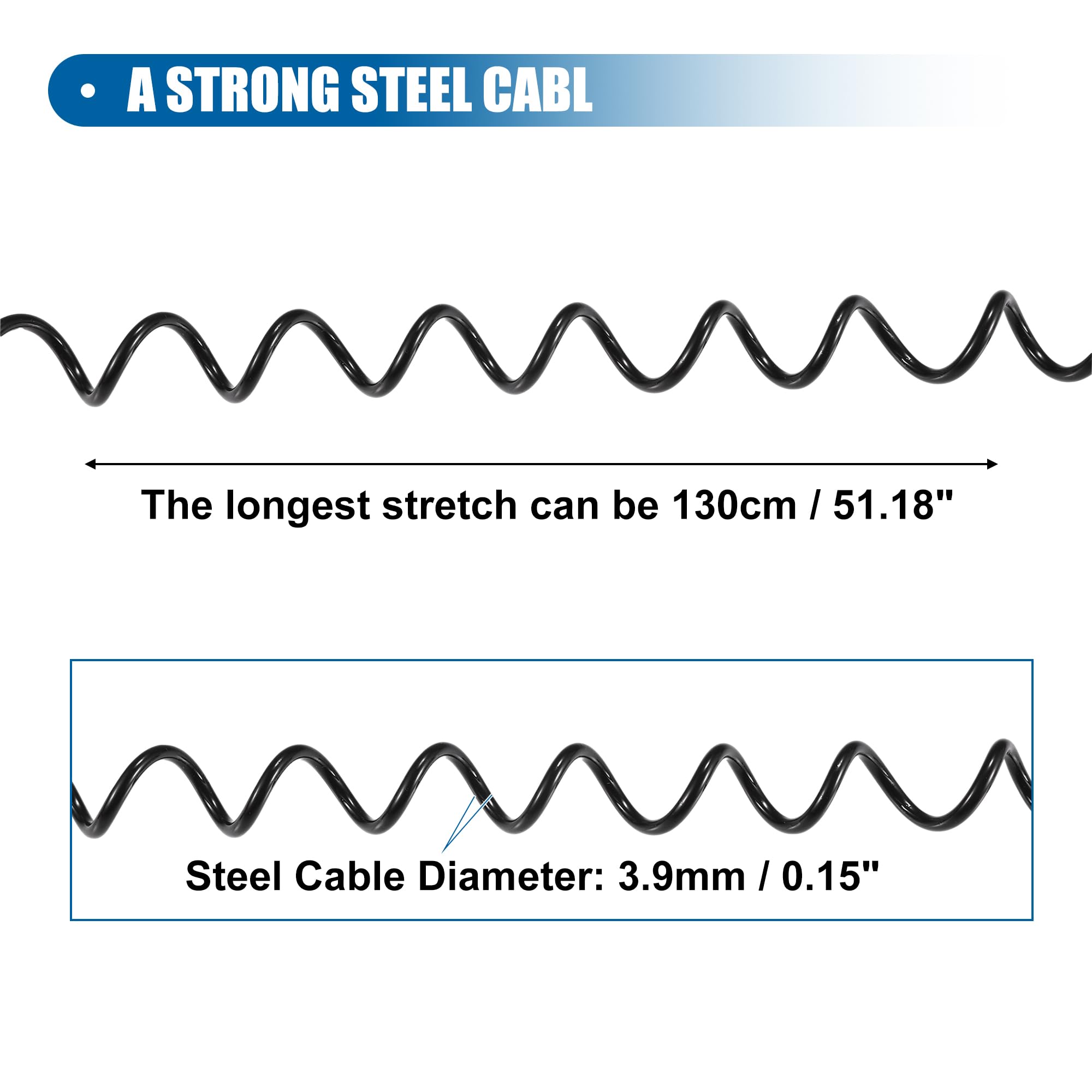 uxcell Adjustable Bike Chain Lock with 4 Digit Bike Lock Cable Anti Theft Bicycle Chain Lock Long Security Resettable Bike Cable Lock for Bike Bicycle