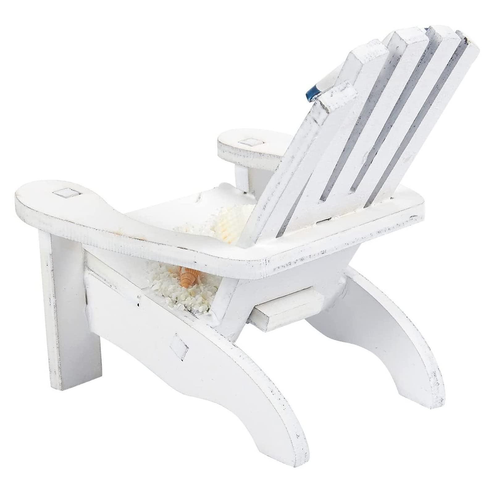 Juvale Set of 4 Mini Beach Chair for Bathroom, Nautical Home Decor, Ocean Decorations (4 in)