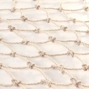 BWEALT 1 Pack Fish Net Decorations for Party, 2mm Natural Cotton Hawaiian Party Fish Net Decorative, Nautical Themed Cotton Fishnet Room Party Accessory