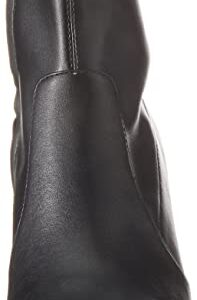 Amazon Essentials Women's Fitted Stretch Heel Boot, Black Shine, 7.5