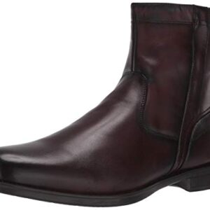 Florsheim mens Medfield Plain Toe Zip Fashion Boot, Brown, 10.5 Wide US