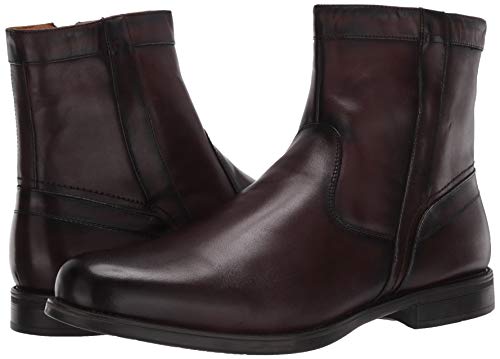 Florsheim mens Medfield Plain Toe Zip Fashion Boot, Brown, 10.5 Wide US